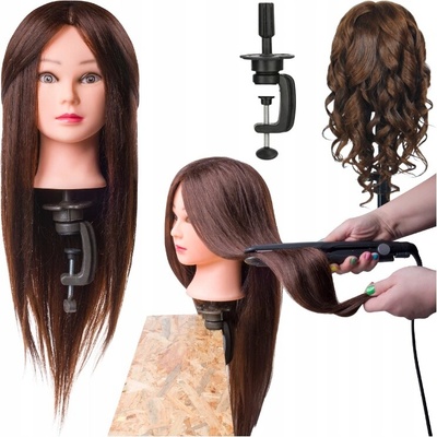 Wobell Kadernícka hlava dámska ľudské vlasy s prímesou zvieracích a umelých vlákien 65 cm