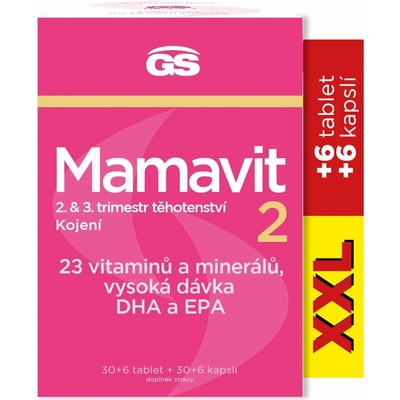 GS Mamavit 2 tehotenstva a dojčenia 30 + 6 tabliet/30 + 6 kapsúl