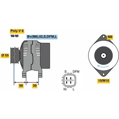 generátor BOSCH 0 986 080 450