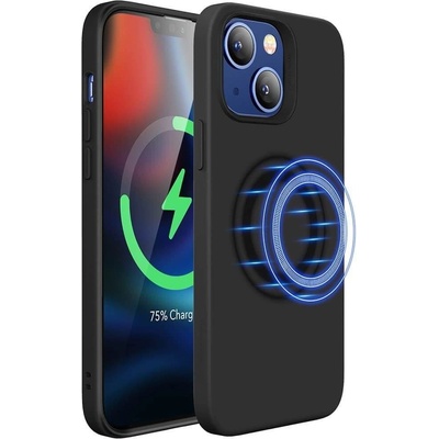 ESR Cloud MagSafe Case - силиконов (TPU) калъф с MagSafe за iPhone 13 (черен)