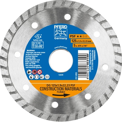 Pferd diamantový rezací kotúč 125 x 1,9 x 22,23 mm 68300043
