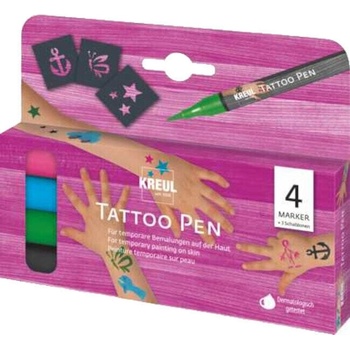 Kreul Tattoo Pen Set Комплект накрайници Anchor, Stars, Butterfly 4 бр (62171)