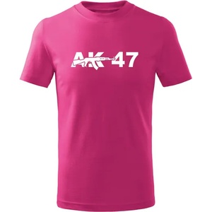 DRAGOWA детска тениска с къс ръкав ak47, розова (7102)