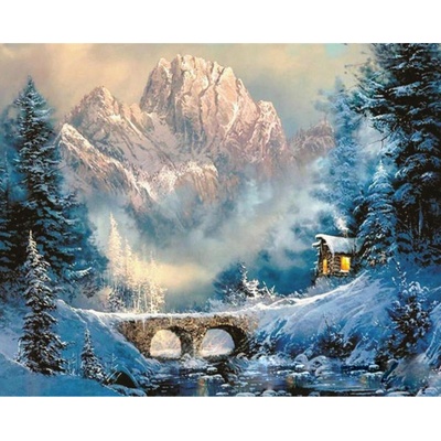 Malování podle čísel Alpská bouda