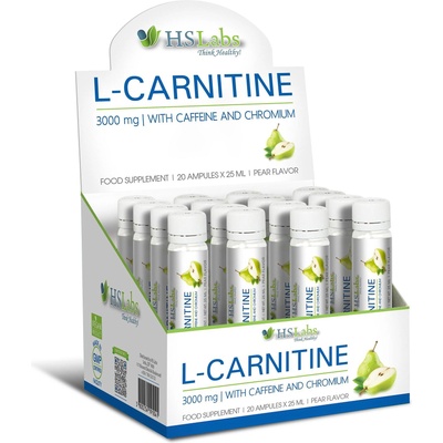 HS LABS - L-CARNITINE 3000 - WITH CAFFEINE AND CHROMIUM - 25 ml Hs labs - l-carnitine 3000 - with caffeine and chromium