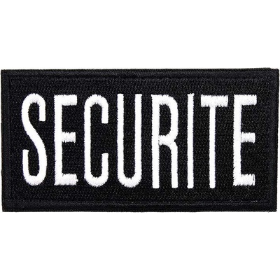 Nášivka Fostex Securite 10 x 5 cm - čierna-biela