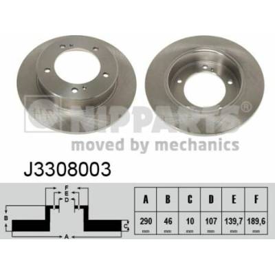 NIPPARTS Brzdový kotouč J3308003