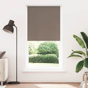 vidaXL Ролетна щора, затъмняваща, кафява, 115x230 см, ширина на плата 110, 7 см, полиестер (4011079)