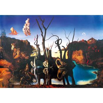 Image 1 of Bluebird Puzzle - Puzzle Salvador Dalí - Swans Reflecting Elephants, 1937 - 1 000 piese