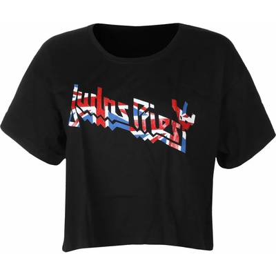 ROCK OFF дамска тениска Judas Priest - Union Glitter Print Boxes - ЧЕРЕН - ROCK OFF - JPPBT01LB