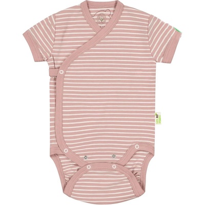 Bio Baby Бебешко боди на райе Bio Baby - Органичен памук, 50 сm, 0-1 месеца, розово (97222108)