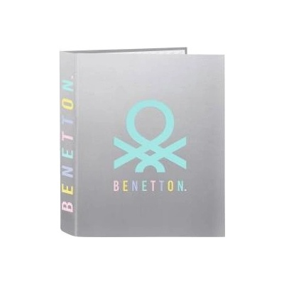 Benetton Папка с пръстени Benetton Silver Сребрист A4 27 x 33 x 6 cm