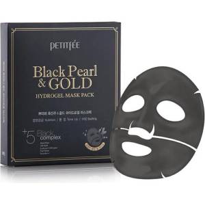 Petitfee Black Pearl & Gold Hydrogel Face Mask хидрогел маска за лице с черни перли и злато 32 g