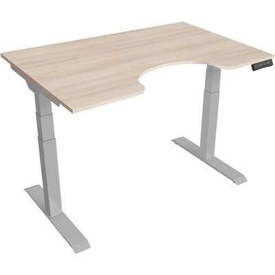 Delso Výškovo nastaviteľný stôl PROJUSTER CARVE 70 x 180 cm agát / sivá