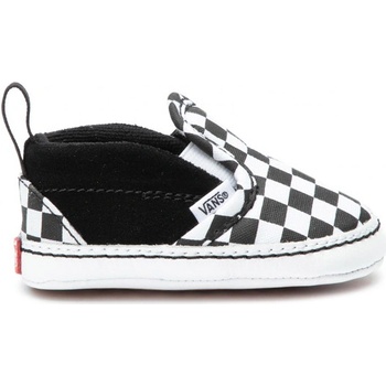 Vans Slip-On V Crib Checker detské letné topánky black/truewhite