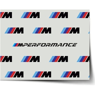 Sablio Plagát MPERFORMANCE biely vzor - 90x60 cm