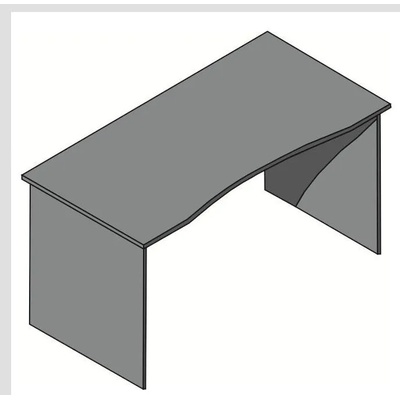 Мебел Ленд Бюро ml с извивка по средата