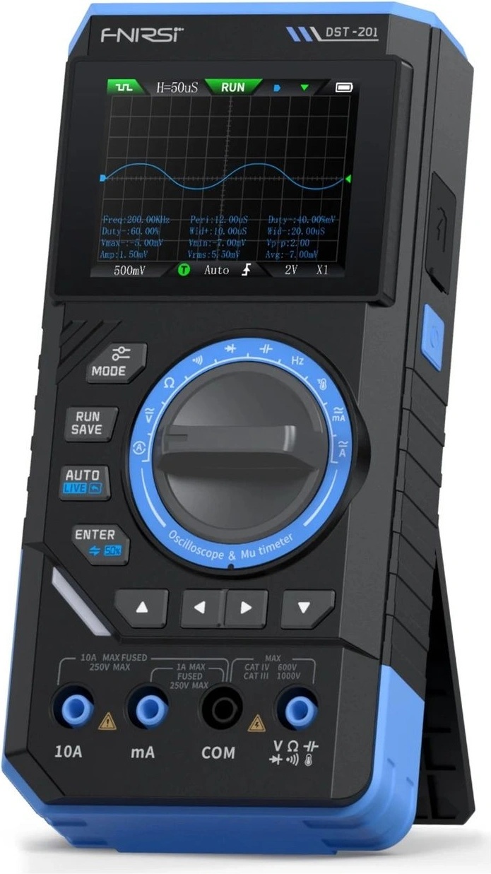 Fnirsi DST-201 Ръчен цифров мултиметър, осцилоскоп и генератор на сигнали 3 в 1, 1 MHz, 5 MSa/s (DST-201)