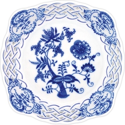 Český porcelán Cibulák Mísa čtyřhranná reliéfní 21,0 cm