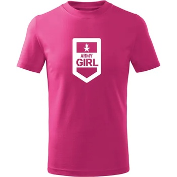 DRAGOWA детска тениска с къс ръкав Army Girl, розова (7132)