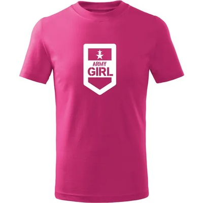 DRAGOWA детска тениска с къс ръкав Army Girl, розова (7132)