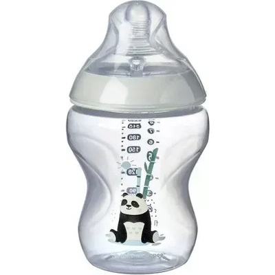 Tommee Tippee Шише за хранене Easi-Vent 0м+, 260 мл, с декорация ПАНДА