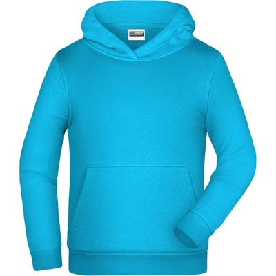 James Nicholson Dětská mikina s kapuci Basic Hoody Children Tyrkysová