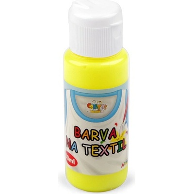 Pro Háčkování barva na textil 60 ml žlutá neon
