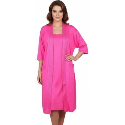 Комплект от нощница и халат в цикламено