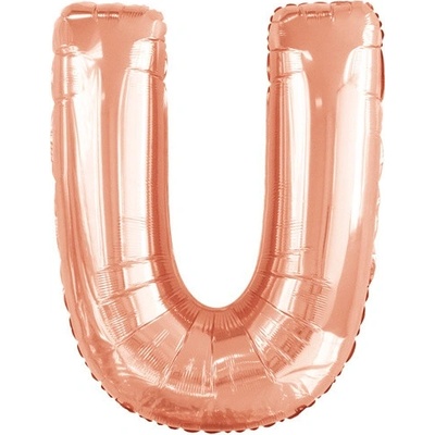 Amscan Foliové písmeno U rose gold 100 cm