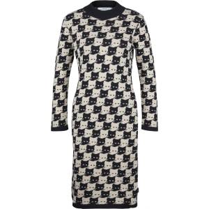 DEDICATED Дамска рокля Dedicated Women's Dress Lo Pepita Cats Dress - Oat White (134-1237-0114)