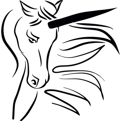 Artemiss Jednorožec plastová šablóna 4 E 29 cm x 29 cm