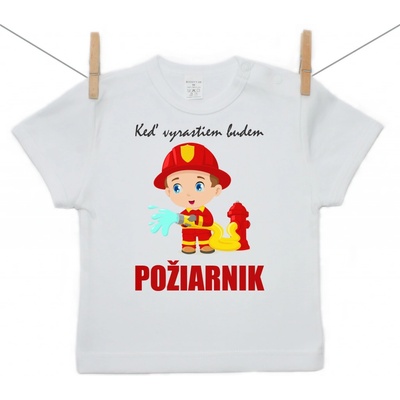 Boodyy Tričko s krátkym rukávom Keď vyrastiem budem požiarnik