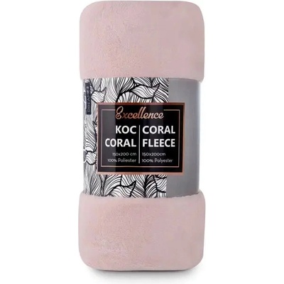 Carbotex Supersoft flísová deka CORAL pudrová růžová