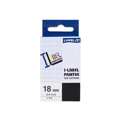 PRINTLINE kompatibilní páska s Casio XR-18X1 18mm, 8m černý tisk/průhledný podkl. PLTC11, XR18X1
