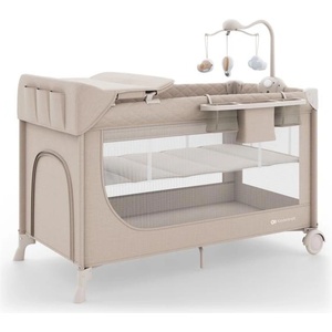 KinderKraft Пътуващо легло Leody Up Beige с аксесоари (KCLEODUPBEG00AC)