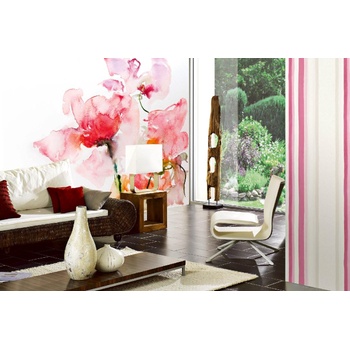 DIMEX ART s. r. o Самозалепваща се флизелинова фототапета картина - акварелни цветя 375 x 250 см