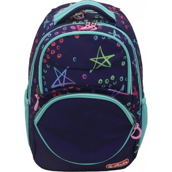 Herlitz Ученическа раница Zipper Cube, 43 x 29 x 22 см, Звезден мотив - Herlitz