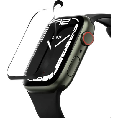 SwitchEasy Защитно покритие с извити ръбове за дисплея на Apple Watch 41мм - SwitchEasy Shield 3D Full Screen Protector (черен-прозрачен) (GS-107-227-282-65)