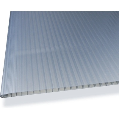 Carboplak Polykarbonátová platňa komôrková 10 mm s 1UV filtrom 1500 x 1050 mm šedá silver