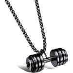 HARAHU Колие Dumbbell - Черен KP34198