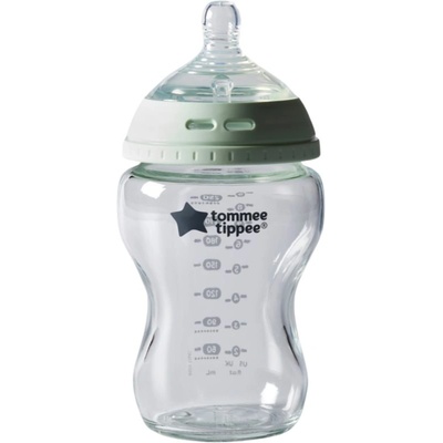 Tommee Tippee Closer To Nature Glass самостерилизиращо се бебешко шише Glass 0m+ 250ml