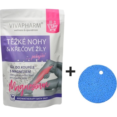 Vivaco VivaPharm sůl Magnesium TĚŽKÉ NOHY a KŘEČOVÉ ŽÍLY 1000 g