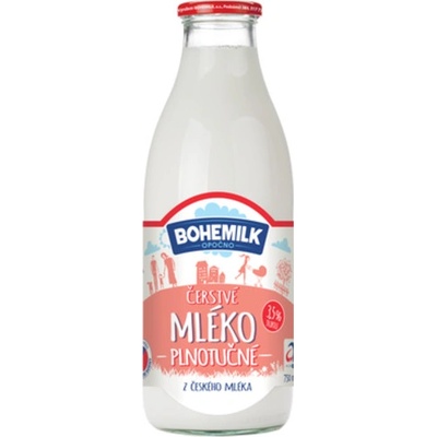 Bohe Milk Čerstvé české plnotučné mléko 750 ml