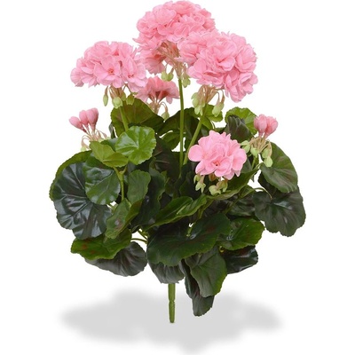 MF Umělá rostlina Pelargonie (40cm) růžová