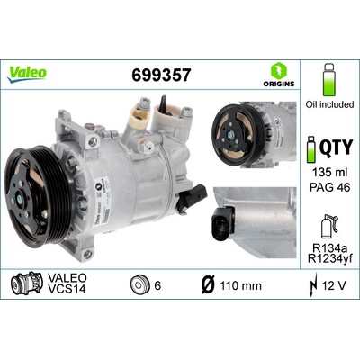 Kompresor klimatizace VALEO 699357