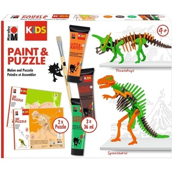 Marabu KiDS Little Artist Paint&Puzzle Dino