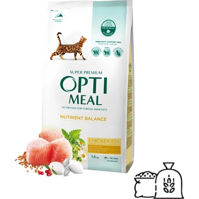 OPTIMEAL Superpremium pre dospelé mačky s kuracim mäsom 1,5 kg