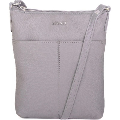 Segali dámska kožená crossbody kabelka 7001 B grey