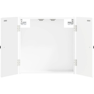 vidaXL Кабинет за дартборд EDE Бял гланц 52, 5 x 10, 5 x 53, 5 см (896009)
